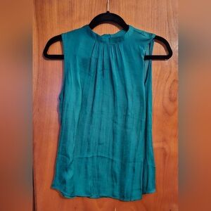 Joie Teal Sleeveless High Neck Blouse - Size Medium